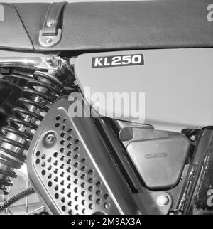 Kawasaki KL 250 Motorrad. Stockfoto