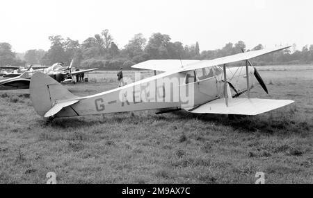 De Havilland DH.87B Hornet Moth G-AELO (msn 8105, beeindruckt als AW118), Halfpenny Green im August 1966. Stockfoto