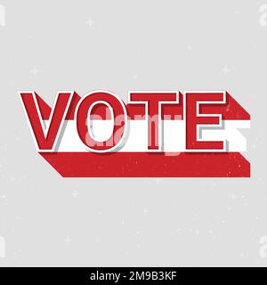 Österreichischer Wahltext Vektordemokratie Stock Vektor