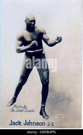 Johnson war der erste schwarze amerikanische Schwergewichtsboxmeister. Er starb 1946 bei einem Autounfall. Stockfoto