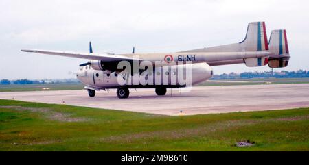 Armee de l'Air - Nord 2501 Noratlas 61-NH (msn 158), von Escadron de Transport 61. (Armee de l'Air - Französische Luftwaffe). Stockfoto