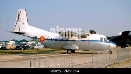 Ejercito del Aire - CASA C-212-100 TE.12B-41 / 79-94 (msn 79), von Grupo 79, auf der RAF Fairford am 22. Juli 1989. (Ejercito del Aire - Spanische Luftwaffe) Stockfoto