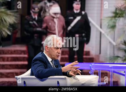 Rom, Italien. 17. Januar 2023. Rom 17/01/2023 Innenminister Matteo Piantedosi Gast von Porta A Porta redaktionelle Nutzung nur Kredit: Unabhängige Fotoagentur/Alamy Live News Stockfoto