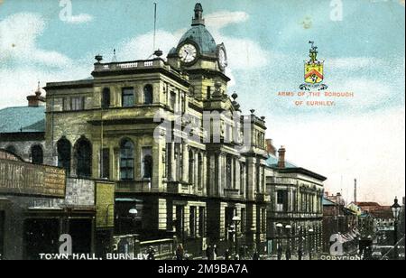 Rathaus, Burnley, Lancashire Stockfoto