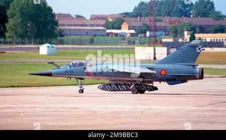 Ejercito del Aire – Dassault Mirage F.1CE C.14-54 / 14-54, von Ala 14, auf der RAF Mildenhall im Juli 1997. (Ejercito del Aire - Spanische Luftwaffe). Stockfoto