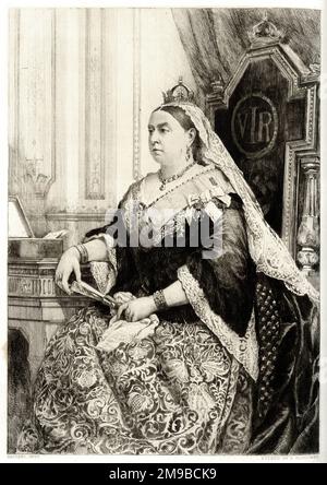 Porträt von Königin Victoria, zum Gedenken an ihr Goldenes Jubiläum Stockfoto