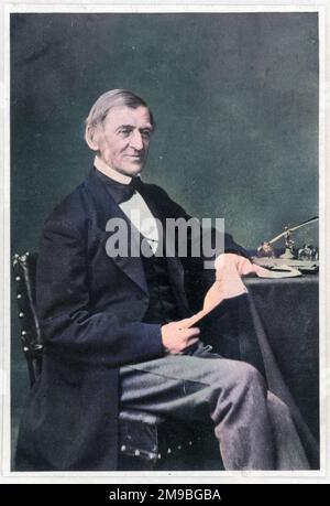 RALPH WALDO EMERSON (1803 - 1882), amerikanischer Essayist und Dichter. Stockfoto