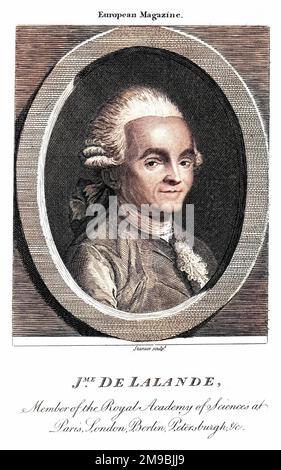 JOSEPH-JEROME LE FRANCAIS DE LALANDE, französischer Astronom, Verzeichnis des Pariser Observatoriums, katalogisierte fast 50.000 Sterne. Stockfoto