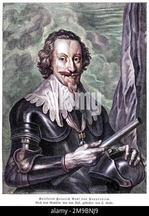 GOTTFRIED HEINRICH graf zu PAPPENHEIM deutscher Militärbefehlshaber im kaiserlichen Dienst während des Dreißigjährigen Krieges. Stockfoto