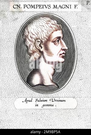 CNEIUS POMPEJI der älteste Sohn des unglückseligen Gnaius Pompeji (Magnus) Stockfoto
