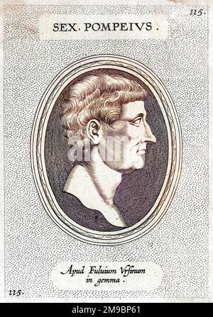 SEXTUS POMPEJI einer der Söhne des unglücklichen Gnaius Pompeji (Magnus) Stockfoto
