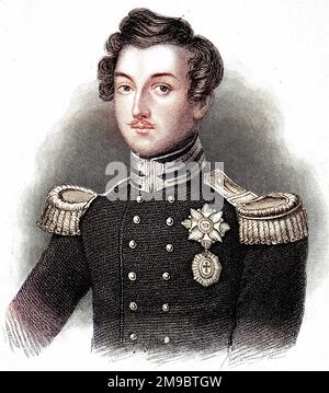 Porträt von Prinz Albert, Sachsen-Coburg, Ehemann von Königin Victoria als junger Mann. Stockfoto