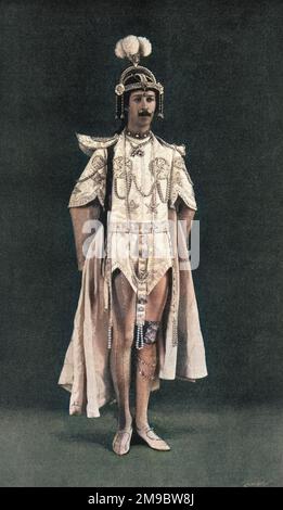 Henry Paget, der 5. Marquis von Anglesey, in der Rolle von Pekoe, aus der Produktion von Aladdin, die er in seinem eigenen Gaiety Theatre, Anglesey Castle, präsentierte. Stockfoto