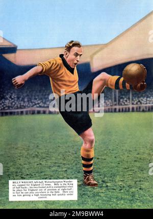 Billy Wright, Halbfußballer für Wolverhampton Wanderers und England Stockfoto