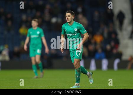 West Bromwich, Großbritannien. 17. Januar 2023. Armando Dobra #17 of Chesterfield during the Emirates FA Cup Third Round Replay Match West Bromwich Albion vs Chesterfield at the Hawthorns, West Bromwich, Großbritannien, 17. Januar 2023 (Foto von Gareth Evans/News Images) in West Bromwich, Großbritannien, am 1.17.2023. (Foto: Gareth Evans/News Images/Sipa USA) Guthaben: SIPA USA/Alamy Live News Stockfoto