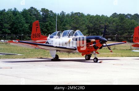 United States Navy - Beechcraft T-34C Mentor 162626 (msn GL-311, Basiscode F, Rufzeichen 66), von Training Air Wing-5. Stockfoto