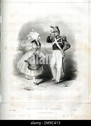 Titelseite: Jeannette et Jeannot, die Rückkehr des Soldaten, von Charles William Glover, Illustration von John Brandard. (2 von 2) Stockfoto