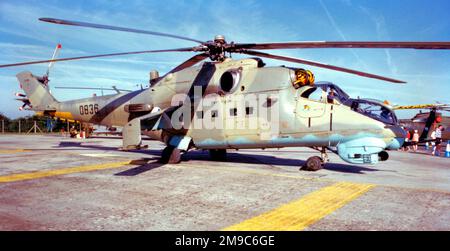 Vzdusne sily ACR - Mil Mi-24V 0836 (msn 730836). (Vzdusne sily ACR - Tschechische Luftwaffe). Stockfoto