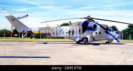 Vzdusne sily ACR - Mil Mi-24V 0839 (msn 730839). (Vzdusne sily ACR - Tschechische Luftwaffe). Stockfoto