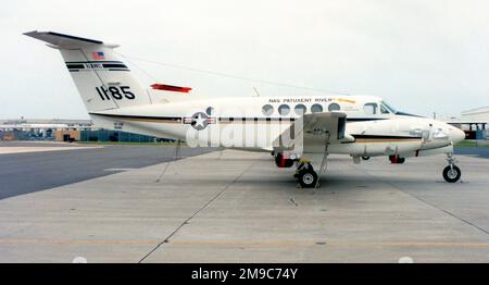 United States Navy - Beechcraft UC-12B 161185 (msn BJ-1), ausgestellt bei NAS Corpus Christi, TX. Stockfoto
