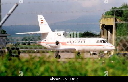 Swiss Air Force - Dassault Falcon 50Ex T-783 (msn 067), Lufttransportdienst des Bundes. (Deutsch: Schweizer Luftwaffe; Französisch: Forces aeriennes suisses; Italienisch: Forze aeree svizzere; Romansh: Aviatica militara svizra) Stockfoto