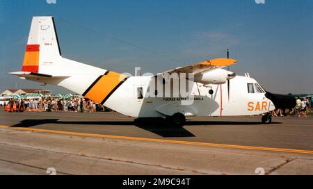 Fuerza Aerea Espanola - CASA C-212-200 Aviocar D.3B-6 (msn S1-4-266), Esc.803, Royal International Air Tattoo - RAF Fairford 22. Juli 1989. (Fuerza Aerea Espanola - Spanische Luftwaffe). Stockfoto