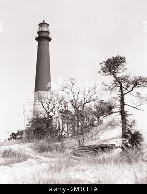 1920S BARNEGAT LEUCHTTURM LONG BEACH ISLAND NEW JERSEY USA - L20 HAR001 HARS SENTINEL Stockfoto