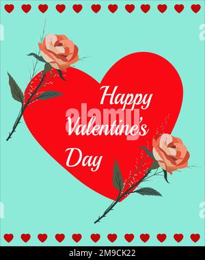 Der Valentinstag steht vor der Tür und es ist Zeit, an die Menschen zu denken, die man liebt. Dies ist der perfekte Zeitpunkt, um seine Gefühle und Liebe auszudrücken Stockfoto