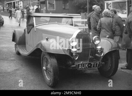 Die Bugatti Club Meeting/Motor Rally für klassische Bugatti Cars in Cheltenham. Stockfoto