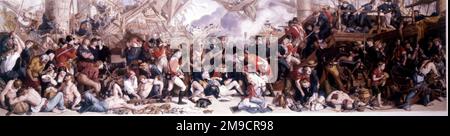 Der Tod von Admiral Horatio Nelson, Schlacht von Trafalgar Stockfoto