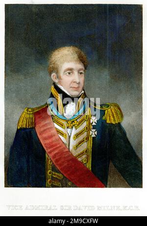 Vizeadmiral Sir David Milne KCB, britischer Marineoffizier Stockfoto