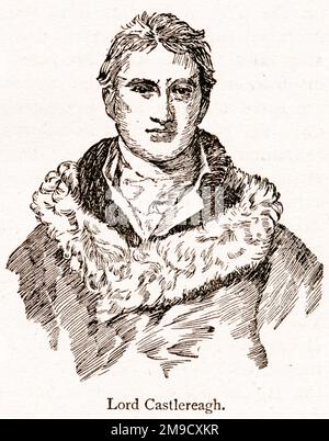 Robert Stewart, 2. Marquise von Londonderry, Lord Castlereagh nach dem Portrait von Lawrence Stockfoto