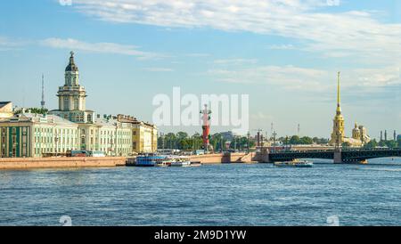 Neva River View, St. Petersburg, Russland Stockfoto