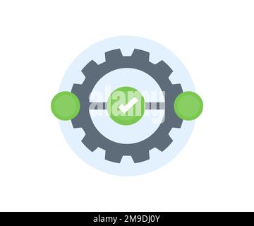 Symbol für Arbeitsablauf und Produktivität, Logo für Geschäftsprozesse. Arbeitsablauf. Prozessmanagement für die Analyse von Geschäftsdaten. Symbol der Gelegenheit. Stock Vektor