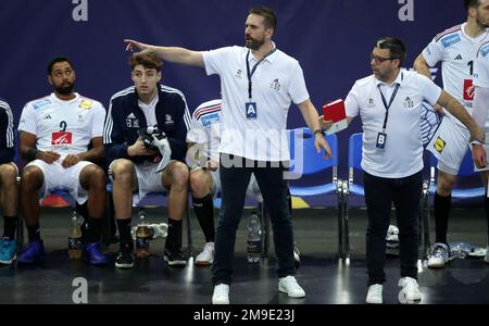 Guillaume Gille Cheftrainer von Frankreich Slowenien gegen Frankreich 28. IHF Tag der Handball-Weltmeisterschaft 6 16.01.2023 Spodek Arena © diebilderwelt / Alamy Stock Stockfoto