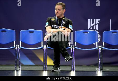 Alfred GISLASON DHB Bundestrainer Cheftrainer Deutschland gegen Serbien 28. IHF Tag der Handball-Weltmeisterschaft für Männer 5 15.01.2023 Spodek Arena © diebilderwelt / Alamy Stock Stockfoto