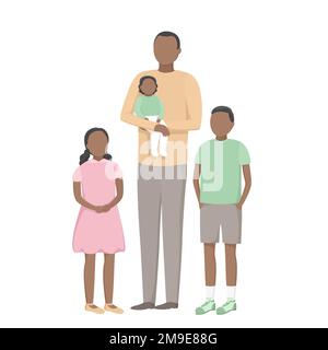 Weiter von vielen Kindern. Vektordarstellung. Stock Vektor