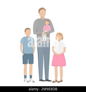 Weiter von vielen Kindern. Vektordarstellung. Stock Vektor