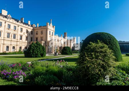 Schloss Lednice, UNESCO-Weltkulturerbe, Kulturlandschaft von Ledniceâ, Tschechische Republik Stockfoto