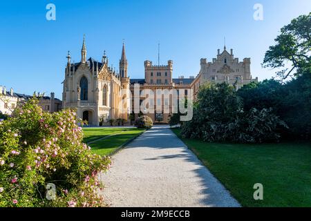 Schloss Lednice, UNESCO-Weltkulturerbe, Kulturlandschaft von Ledniceâ, Tschechische Republik Stockfoto