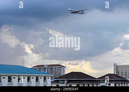 Flugzeug Singapore Airlines, Airbus A350-900, 9V-SHO, Bangkok, Thailand Stockfoto