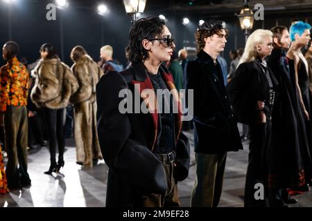 Paris, Frankreich. 17. Januar 2023. EGONLAB Herren Herbst/Winter 2023-24 Runway während der Paris Fashion Week Menswear am 2023. Januar - Paris, Frankreich 17./01/2023 Gutschein: dpa/Alamy Live News Stockfoto