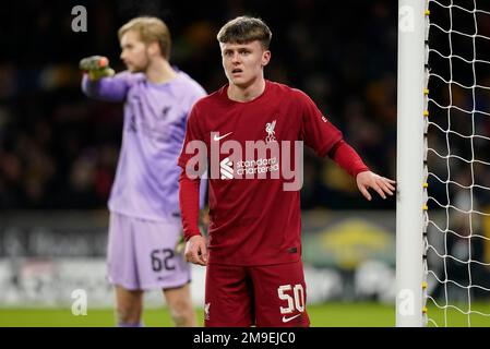 Wolverhampton, Großbritannien. 17. Januar 2023. Ben Doak aus Liverpool während des FA-Cup-Spiels in Molineux, Wolverhampton. Der Bildausdruck sollte lauten: Andrew Yates/Sportimage Credit: Sportimage/Alamy Live News Stockfoto