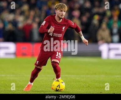 Wolverhampton, Großbritannien. 17. Januar 2023. Harvey Elliott aus Liverpool während des FA-Cup-Spiels in Molineux, Wolverhampton. Der Bildausdruck sollte lauten: Andrew Yates/Sportimage Credit: Sportimage/Alamy Live News Stockfoto