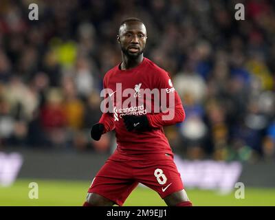 Wolverhampton, Großbritannien. 17. Januar 2023. Naby Keita aus Liverpool während des FA-Cup-Spiels in Molineux, Wolverhampton. Der Bildausdruck sollte lauten: Andrew Yates/Sportimage Credit: Sportimage/Alamy Live News Stockfoto