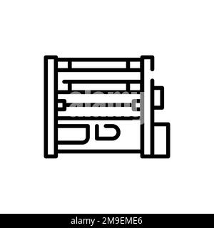 Symbol für die Farblinie der Maschine für das Rollen von Platten. Metallarbeiten. Piktogramm für Webseite. Stock Vektor