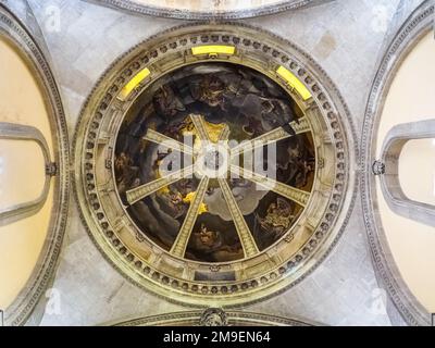 Decke in der Kapelle Santa Lucia - Kathedrale von Syrakus, Sizilien, Italien Stockfoto