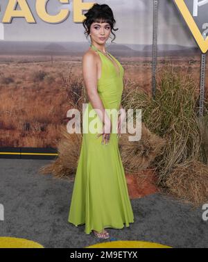 Rowan Blanchard kommt am Dienstag, den 17. Januar 2023, zum POKERFACE des Peacock's Los Angeles Premiere im Hollywood Legion Theater in Hollywood, Kalifornien. (Foto: Sthanlee B. Mirador/Sipa USA) Stockfoto