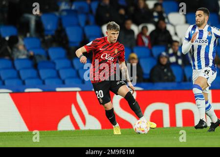 Giovanni Gonzalez (Mallorca), 17. JANUAR 2023 - Fußball : spanisches Spiel "Copa del Rey" zwischen Real Sociedad 1-0 RCD Mallorca in der reale Arena in San Sebastian, Spanien. (Foto: Mutsu Kawamori/AFLO) Stockfoto