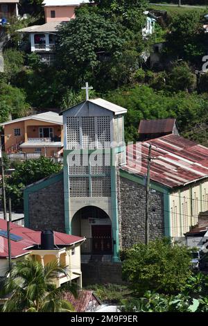 Kanarienvogel, St. Lucia - 8. Januar 2023 - die römisch-katholische Kirche St. Anthony von Padua im Dorf Kanarische Inseln. Stockfoto